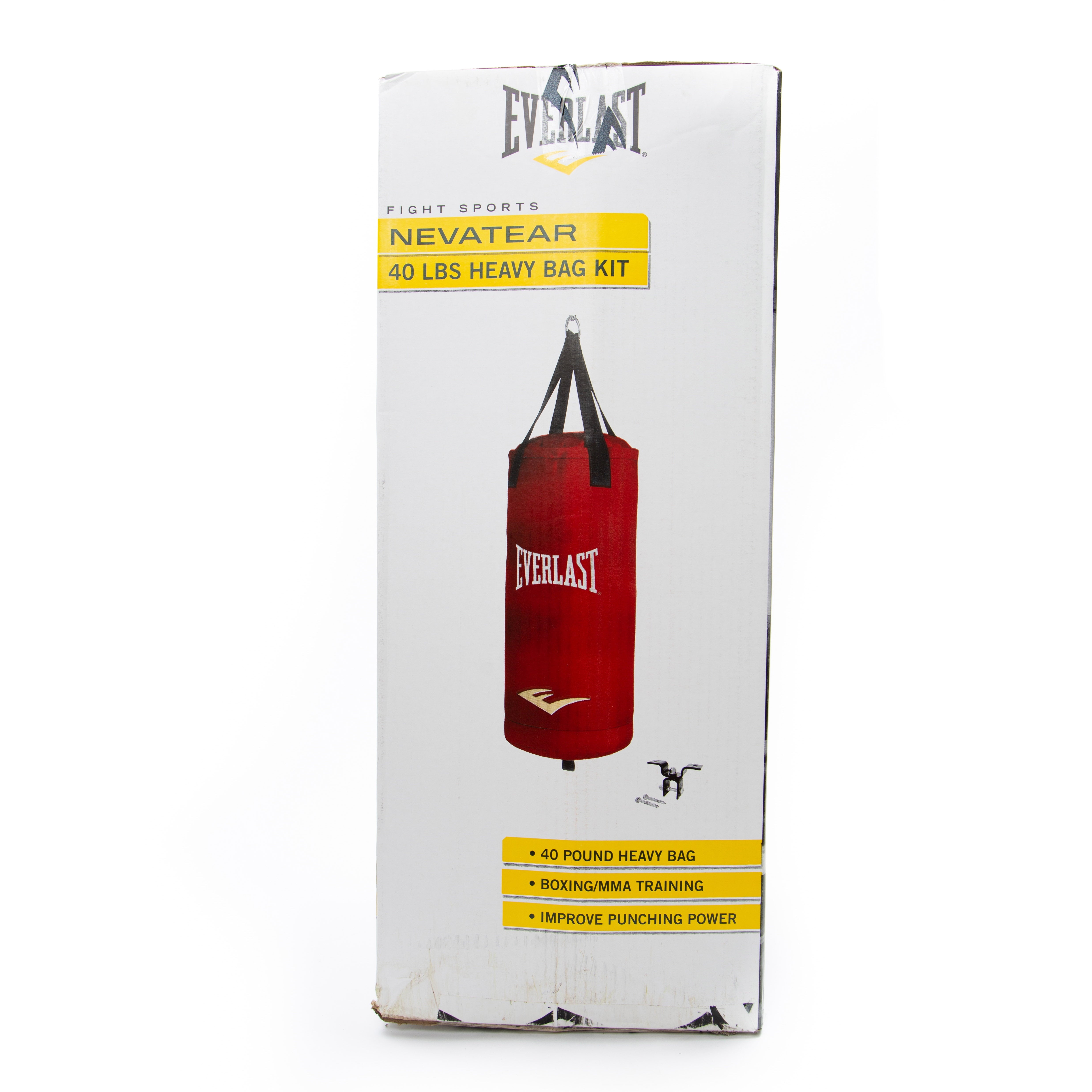 40 Lb Heavy Punching Bag Kit for Boxing & Home Gym Training – Includes Hanger, Red