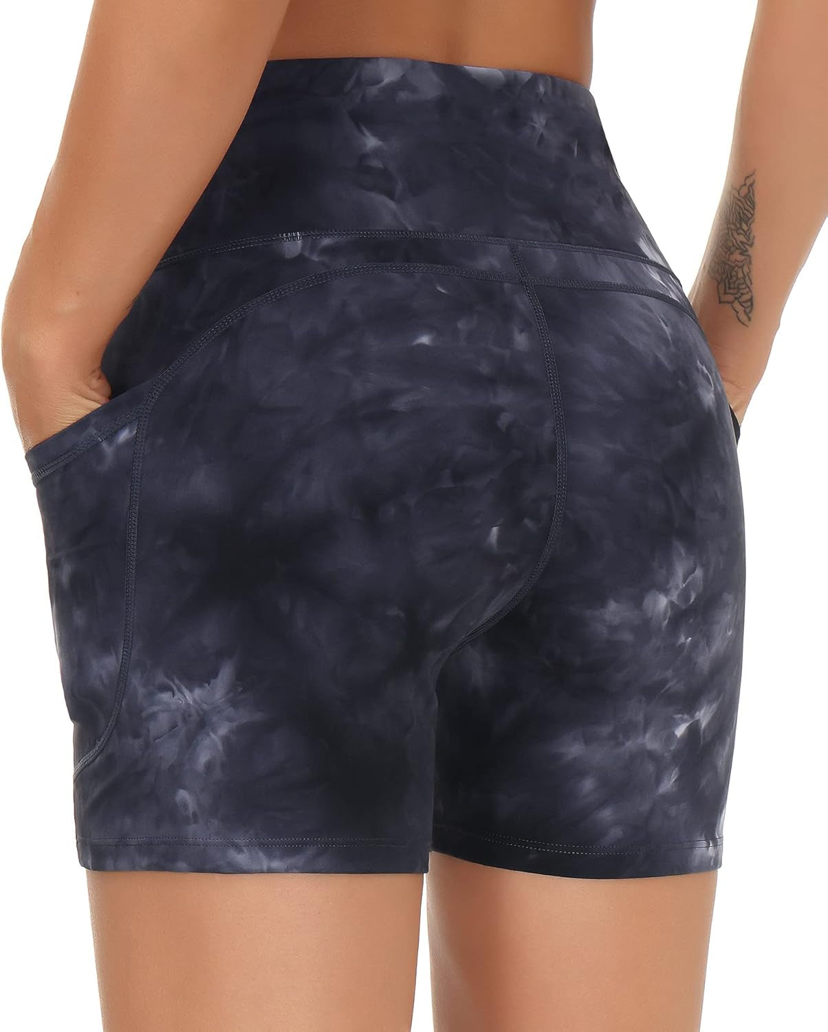 Women'S High Waist Workout Shorts Breathable Dolphin Split Elastic Lounge Yoga Shorts