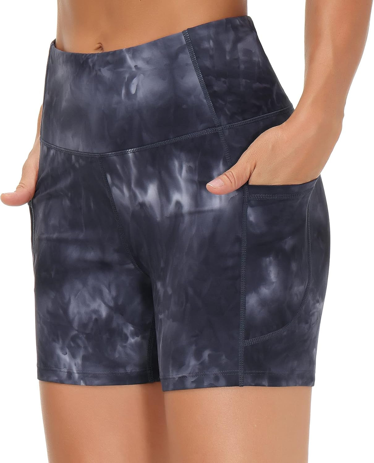 Women'S High Waist Workout Shorts Breathable Dolphin Split Elastic Lounge Yoga Shorts