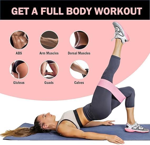 Light Resistance Fabric Loop Exercise Band – Anti-Slip, Durable & Portable – Ideal for Glutes, Legs, Thighs, Yoga, Pilates, Strength Training & Home Workouts
