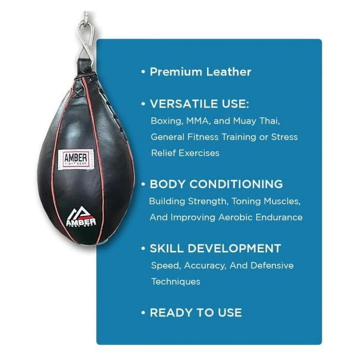 Maize Ball Slip Ball: All-Leather Speed Bag for Boxing, MMA, and Muay Thai Training with Reinforced Loop and Welted Seams