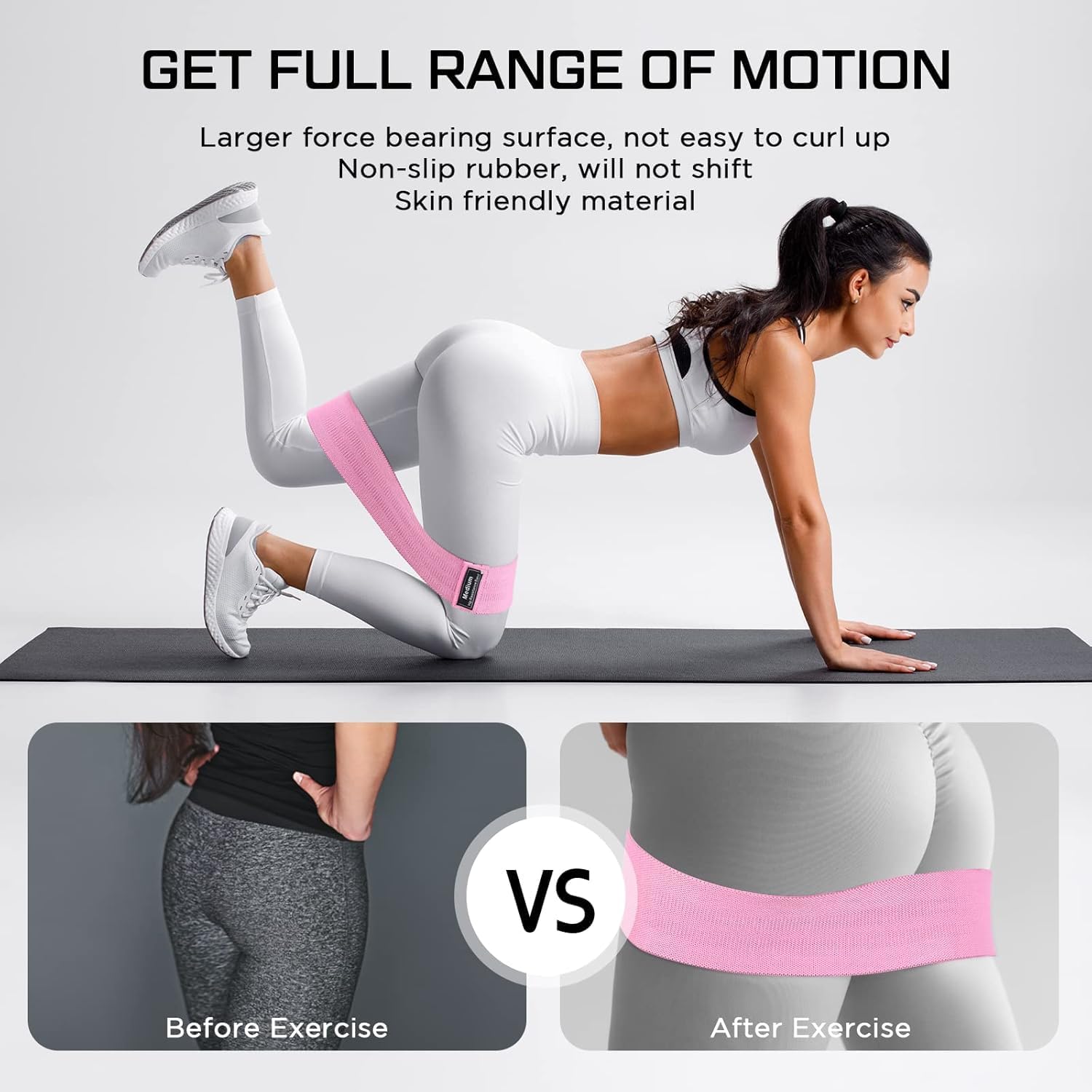 Light Resistance Fabric Loop Exercise Band – Anti-Slip, Durable & Portable – Ideal for Glutes, Legs, Thighs, Yoga, Pilates, Strength Training & Home Workouts
