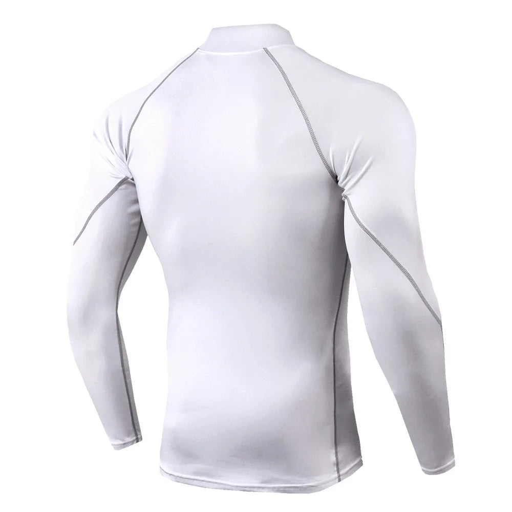 Men’s Compression Sports Shirt Long Sleeve Quick-Dry Gym Top