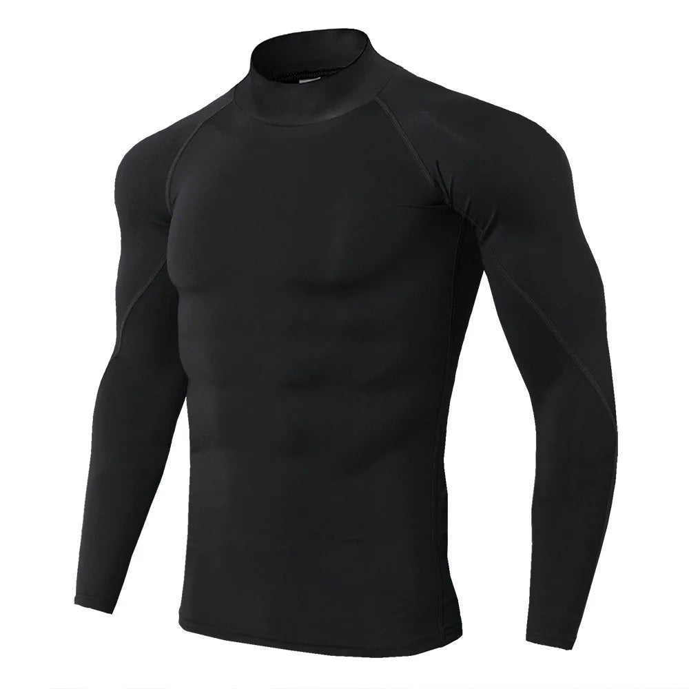 Men’s Compression Sports Shirt Long Sleeve Quick-Dry Gym Top