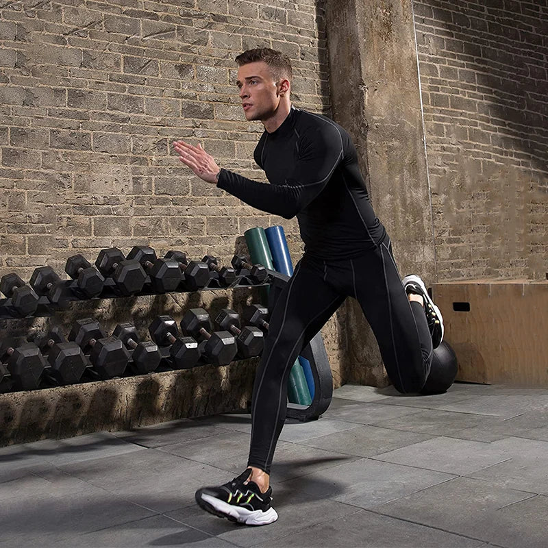 Men’s Compression Sports Shirt Long Sleeve Quick-Dry Gym Top