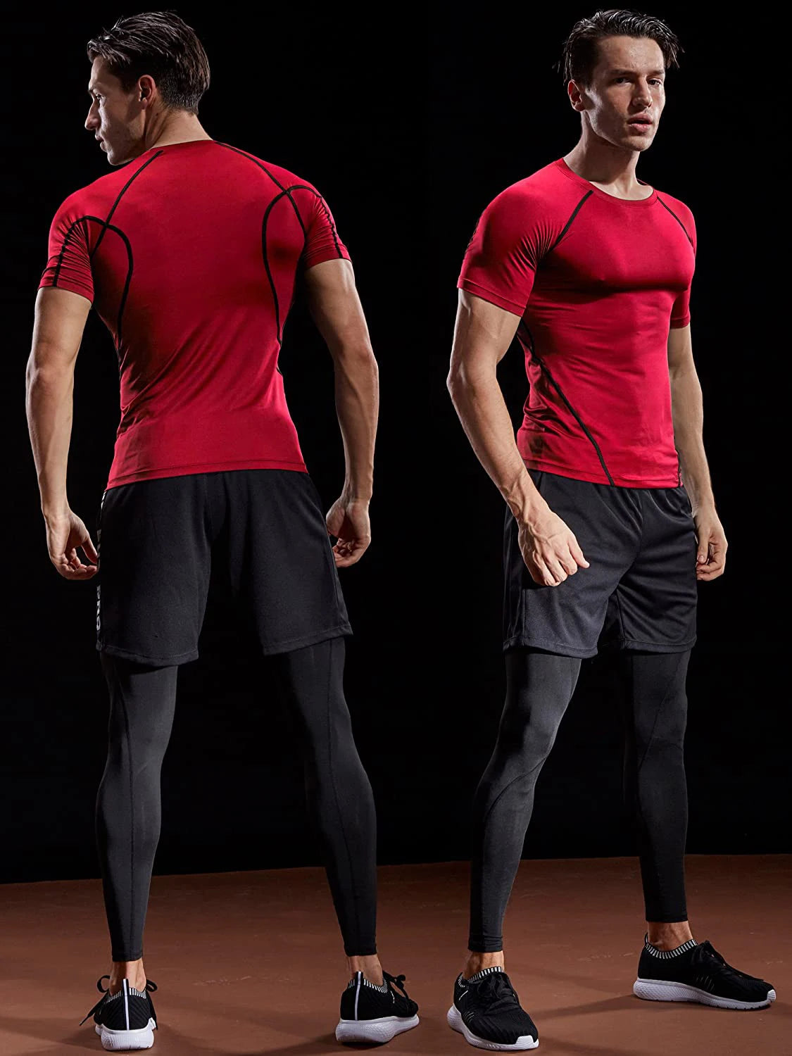Summer Sports Compression T-Shirt – Quick-Dry, Elastic Running & Gym Tee