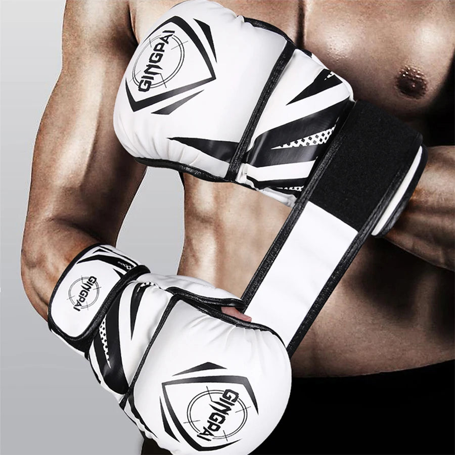 GINGPAI Boxing Gloves Pro Half-Finger Style for MMA & Training