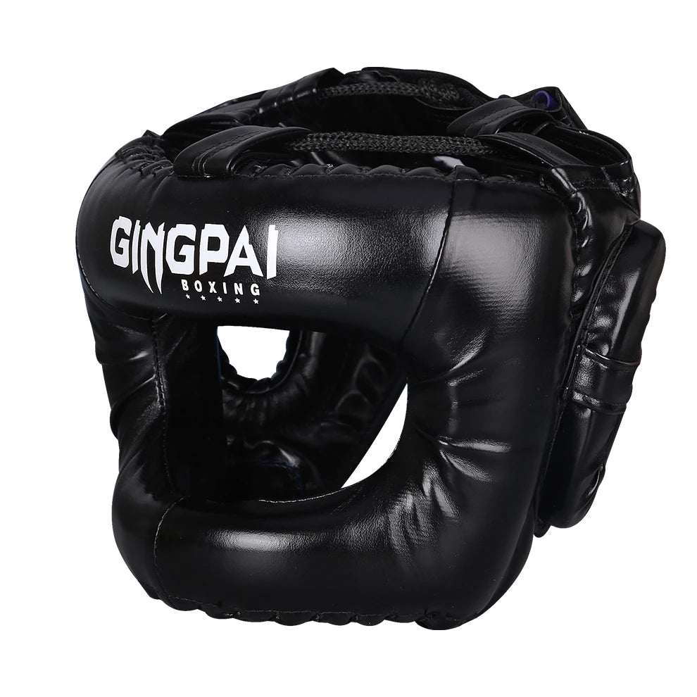 GINGPAI Full-Face MMA Helmet Kickboxing & Sanda Protection