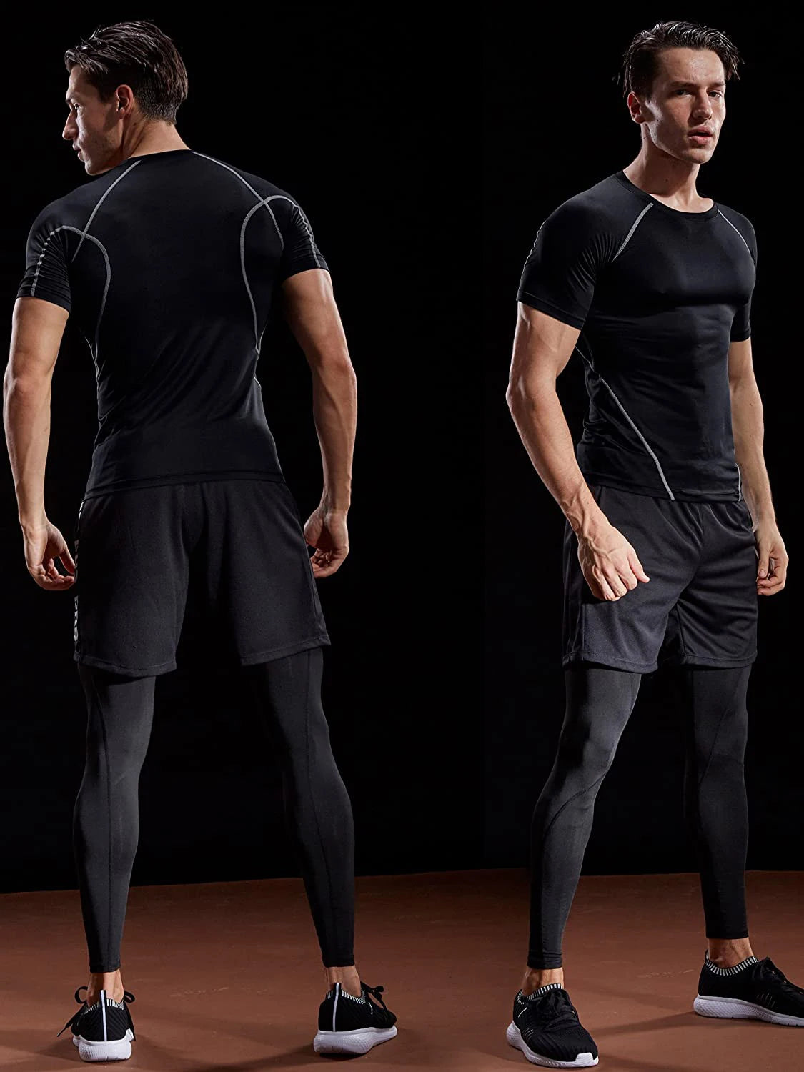 Summer Sports Compression T-Shirt – Quick-Dry, Elastic Running & Gym Tee