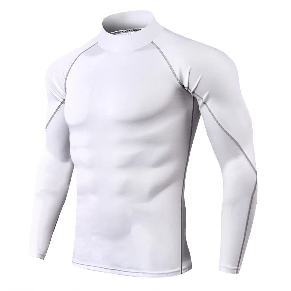 Men’s Compression Sports Shirt Long Sleeve Quick-Dry Gym Top