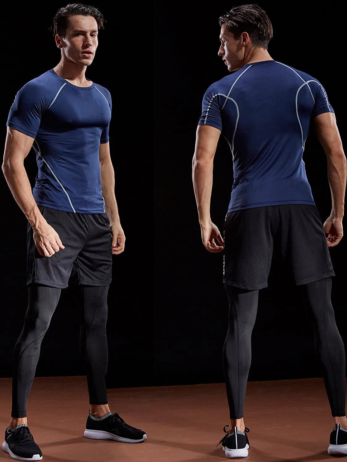Summer Sports Compression T-Shirt – Quick-Dry, Elastic Running & Gym Tee