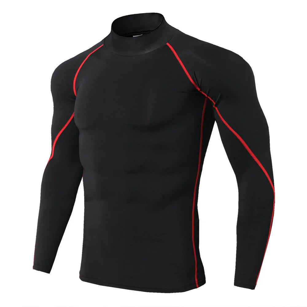 Men’s Compression Sports Shirt Long Sleeve Quick-Dry Gym Top