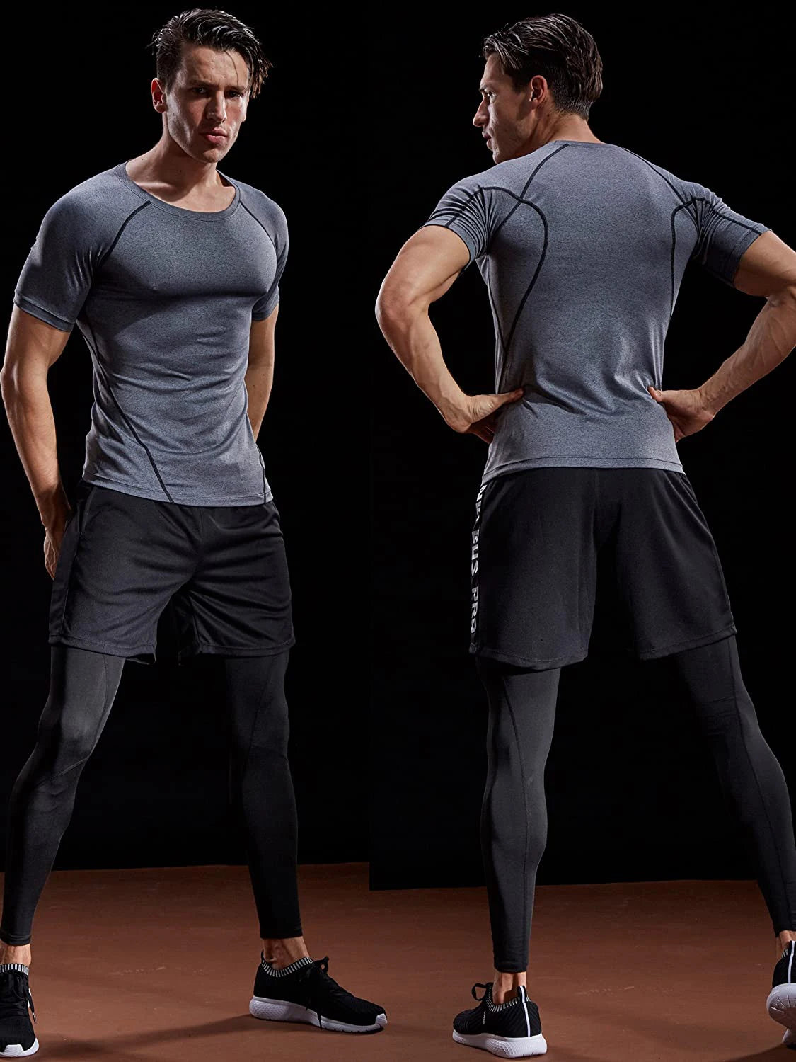 Summer Sports Compression T-Shirt – Quick-Dry, Elastic Running & Gym Tee