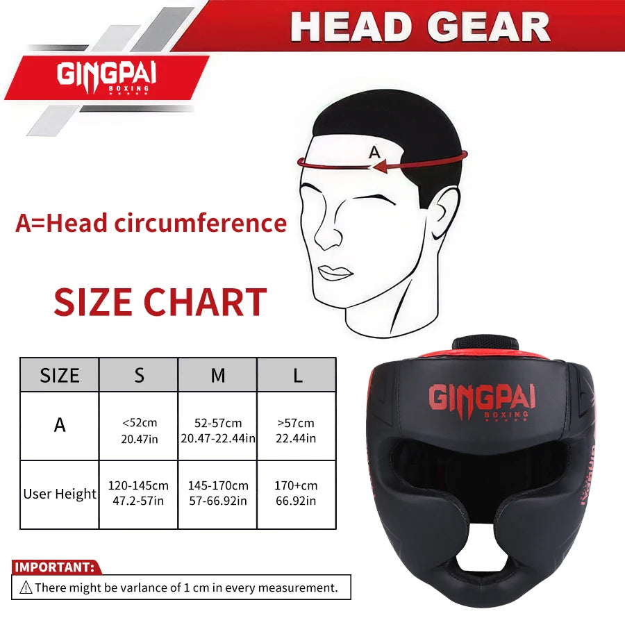 GINGPAI Boxing Head Protection Kickboxing, MMA & Sanda Training