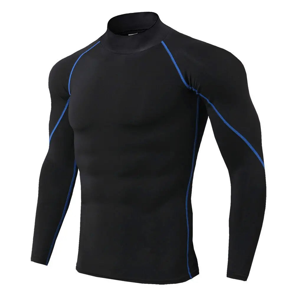 Men’s Compression Sports Shirt Long Sleeve Quick-Dry Gym Top
