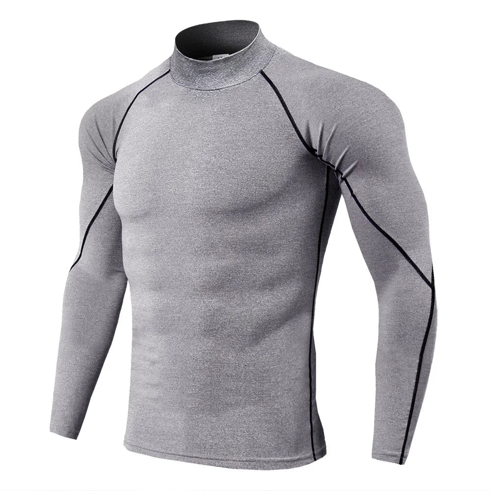 Men’s Compression Sports Shirt Long Sleeve Quick-Dry Gym Top