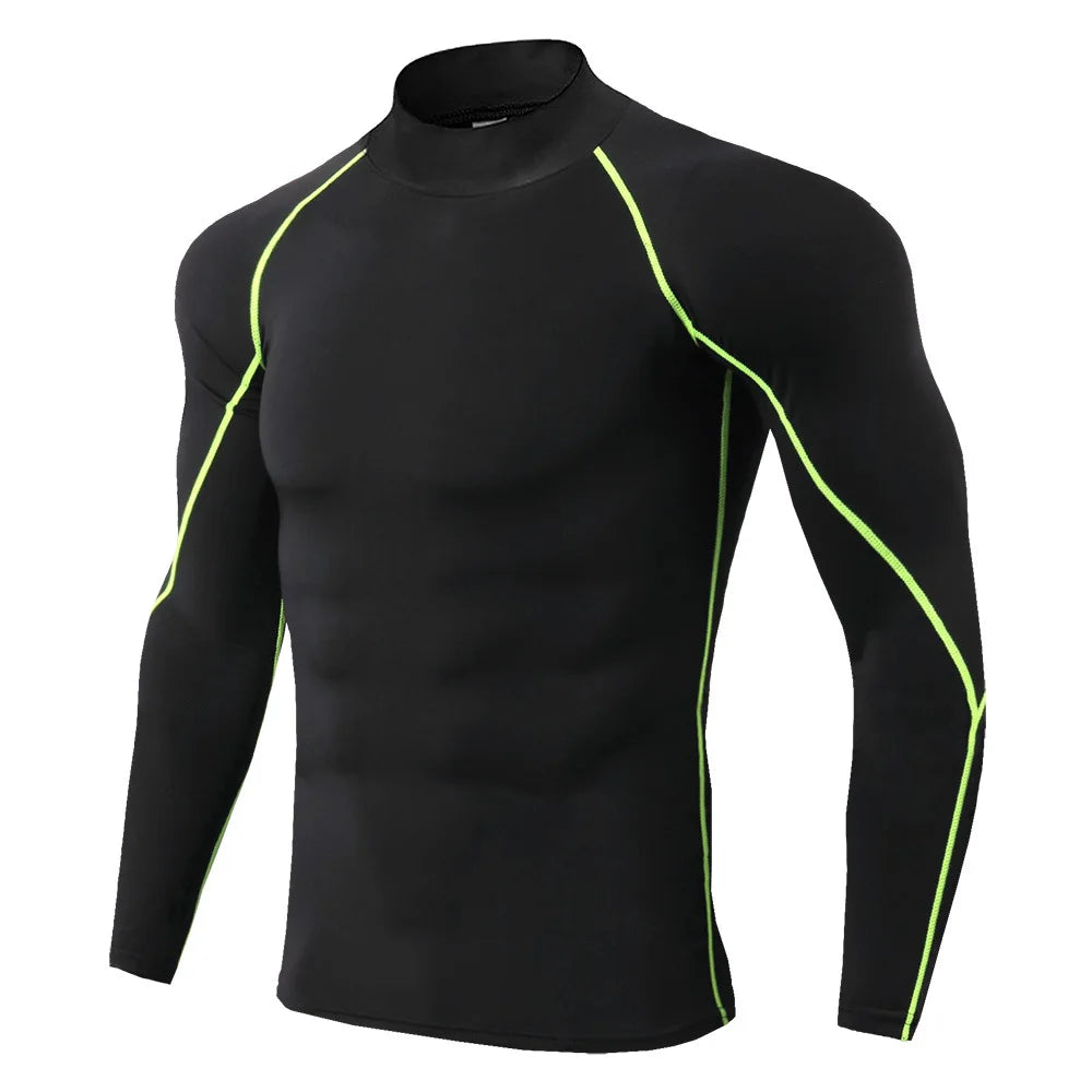 Men’s Compression Sports Shirt Long Sleeve Quick-Dry Gym Top