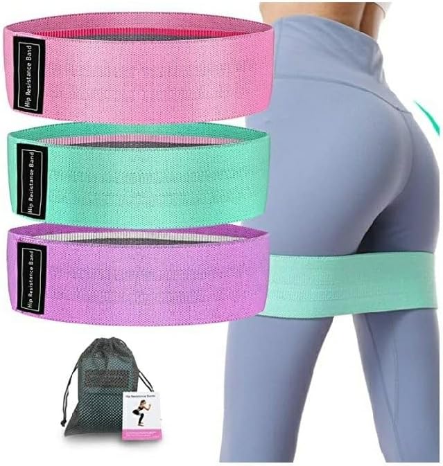Light Resistance Fabric Loop Exercise Band – Anti-Slip, Durable & Portable – Ideal for Glutes, Legs, Thighs, Yoga, Pilates, Strength Training & Home Workouts