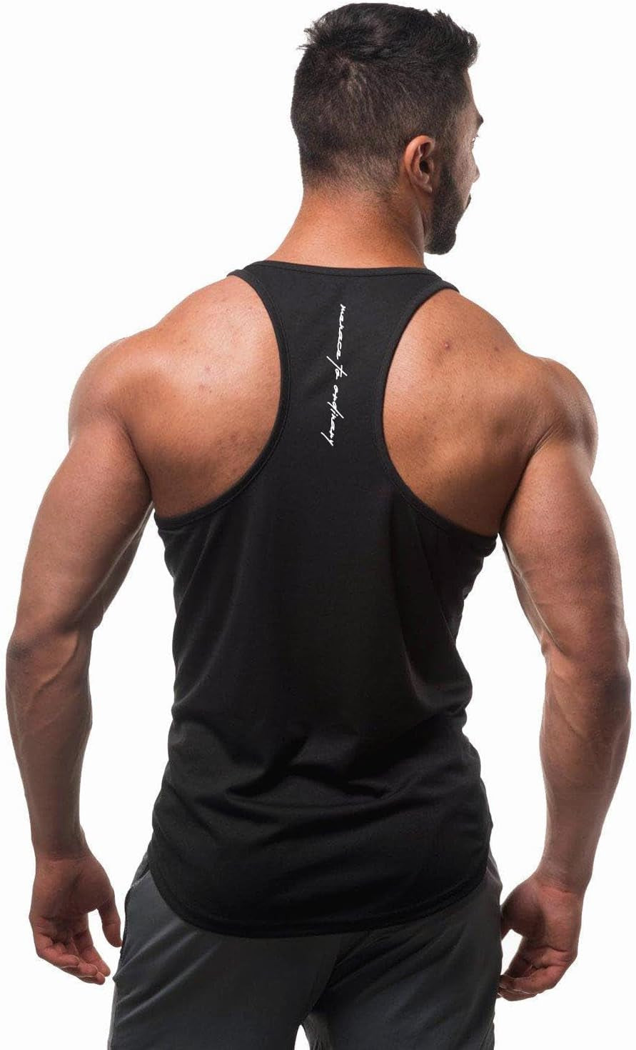Men'S Quick Dry Microfiber Bodybuilding Stringer Tank Top