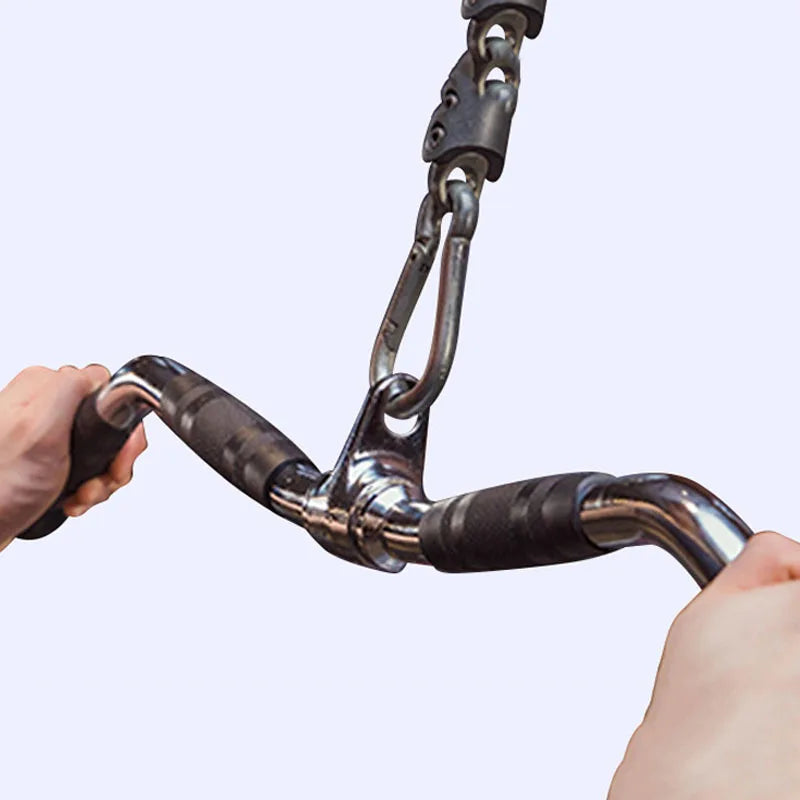 Heavy Duty Lat Pulldown Bar Solid T-Bar V-Bar for Rowing Workouts