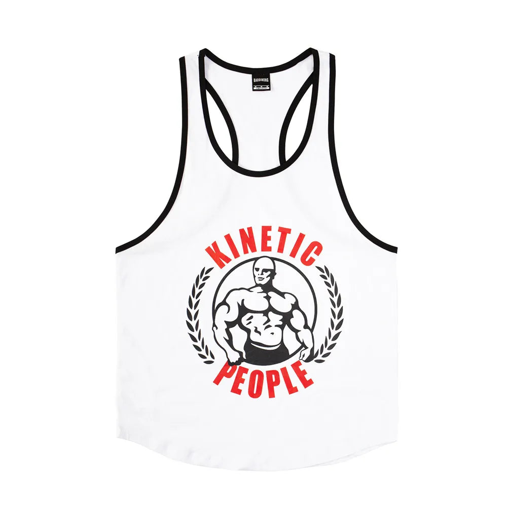 Cotton Gym Tank Top Sleeveless Bodybuilding Workout Shirt