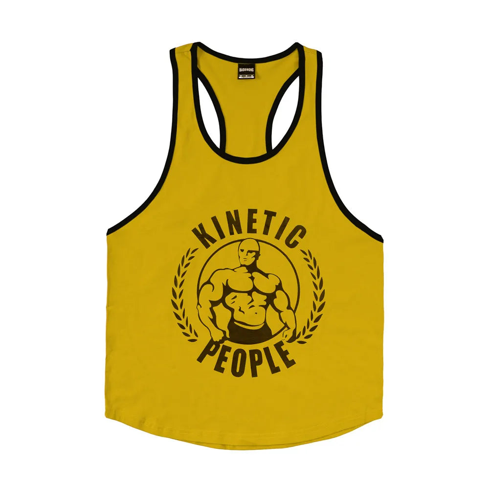 Cotton Gym Tank Top Sleeveless Bodybuilding Workout Shirt