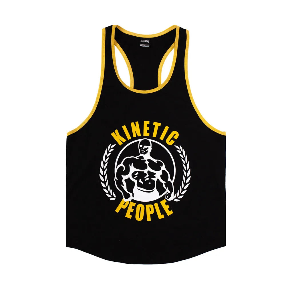 Cotton Gym Tank Top Sleeveless Bodybuilding Workout Shirt
