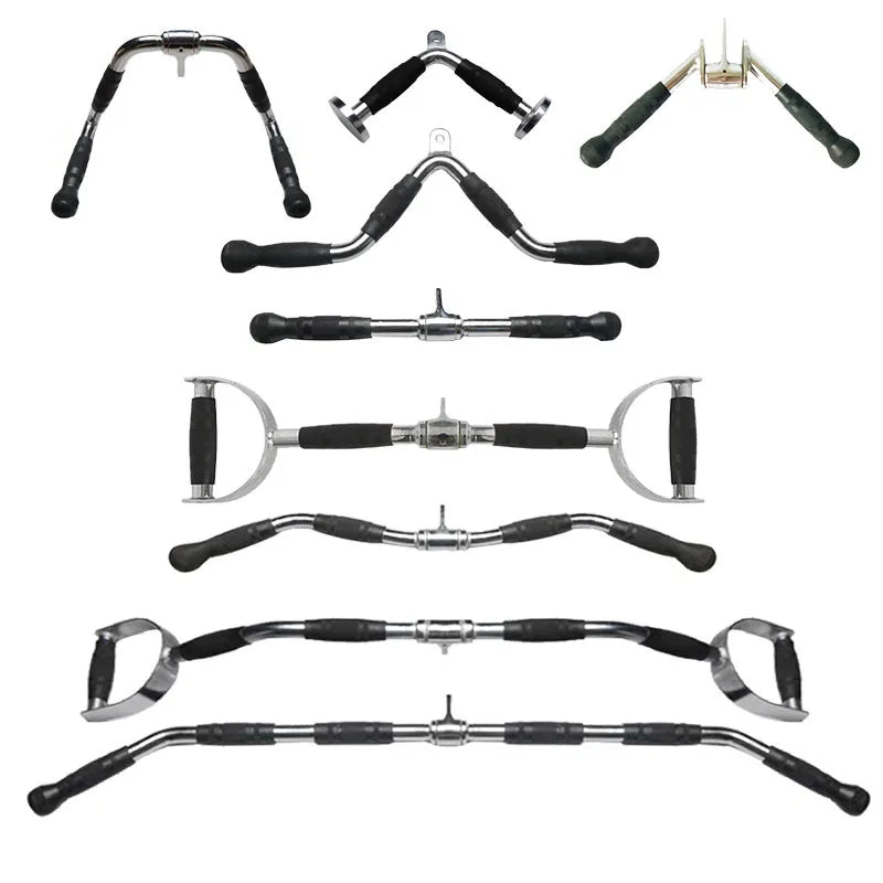 Heavy Duty Lat Pulldown Bar Solid T-Bar V-Bar for Rowing Workouts