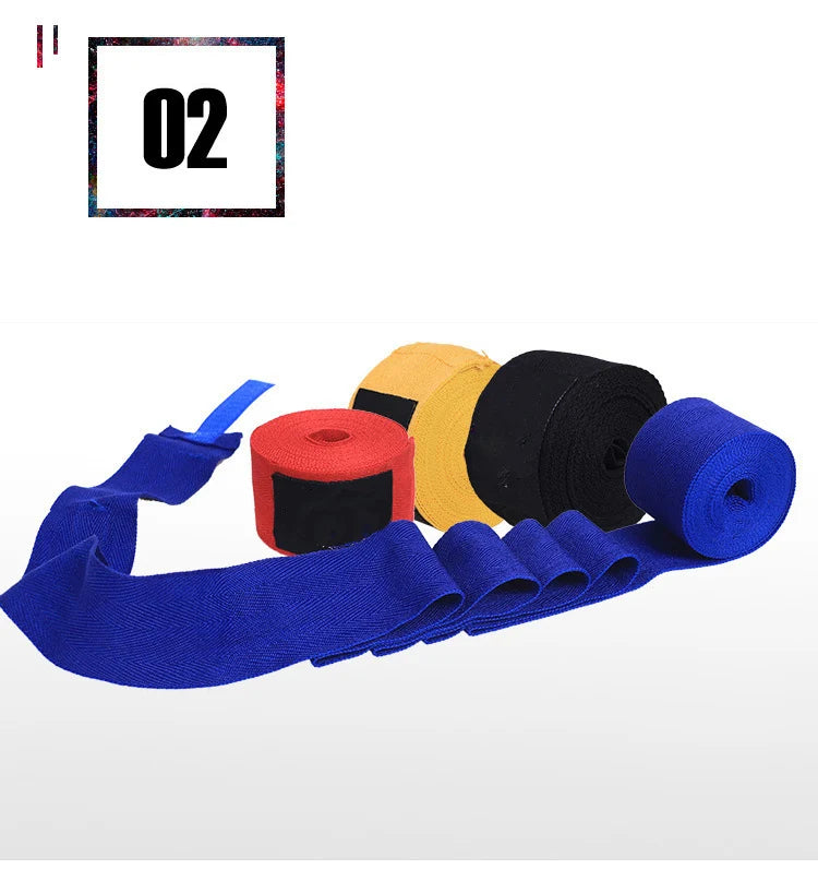 2 Rolls 1.5/2/3/5M Cotton Boxing Bandage Sports Strap Sanda Kick Boxing MMA Hand Gloves Wraps Belt Boxing Sports Wraps Bandage