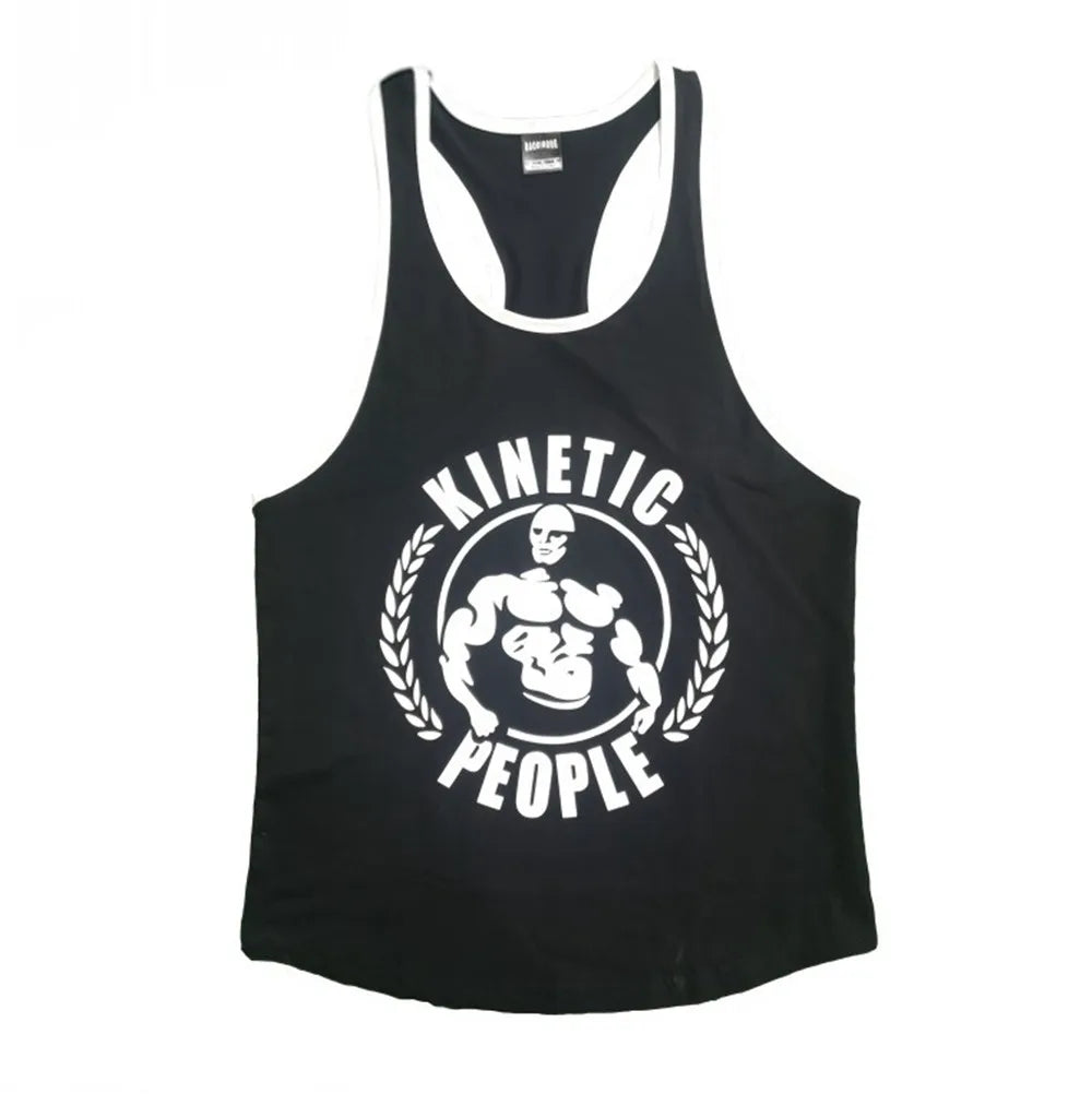 Cotton Gym Tank Top Sleeveless Bodybuilding Workout Shirt