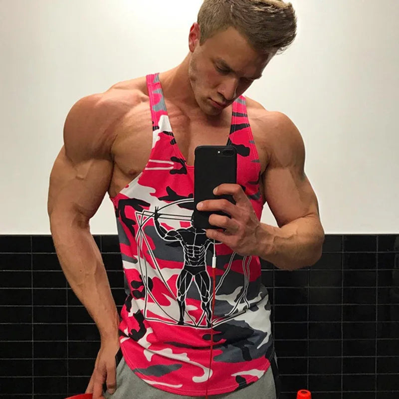 Bodybuilding Camo Tank Top Lightweight Workout Vest