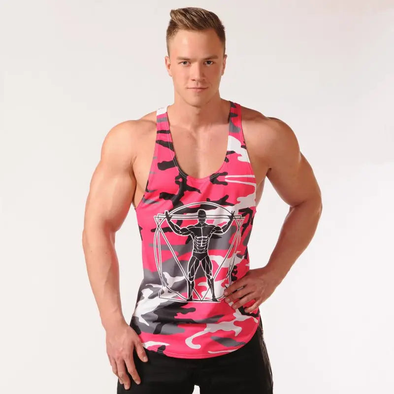 Bodybuilding Camo Tank Top Lightweight Workout Vest