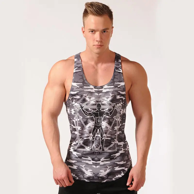 Bodybuilding Camo Tank Top Lightweight Workout Vest