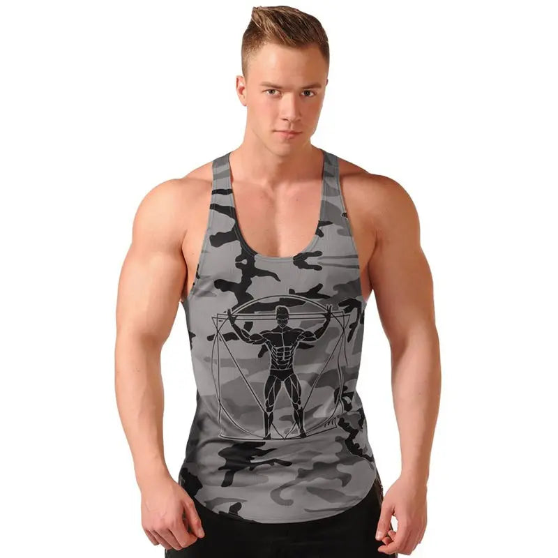 Bodybuilding Camo Tank Top Lightweight Workout Vest