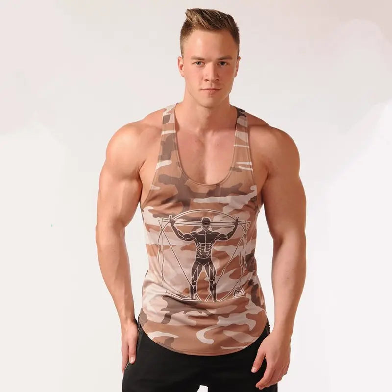 Bodybuilding Camo Tank Top Lightweight Workout Vest