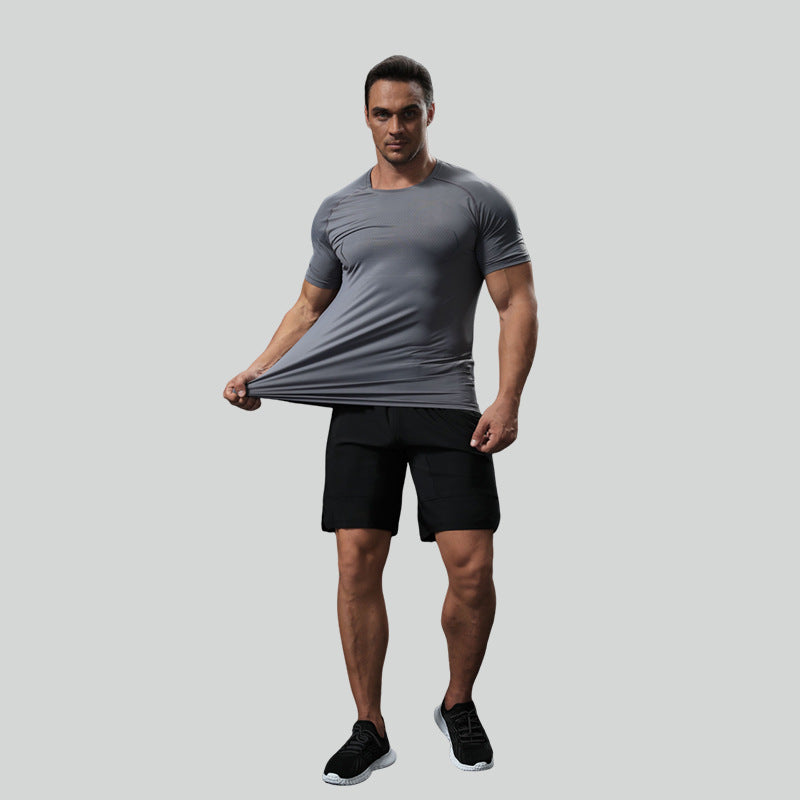 Quick-drying sports T-shirt for men, running and fitness training wear