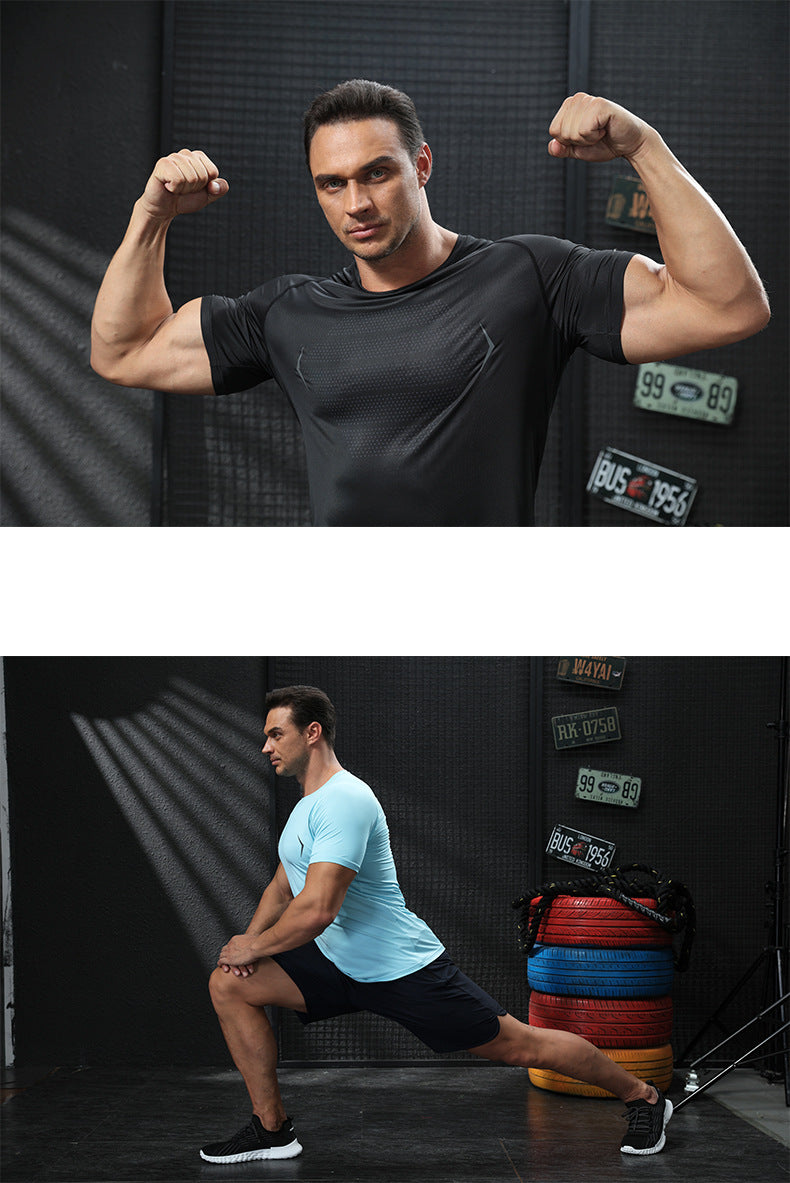 Quick-drying sports T-shirt for men, running and fitness training wear
