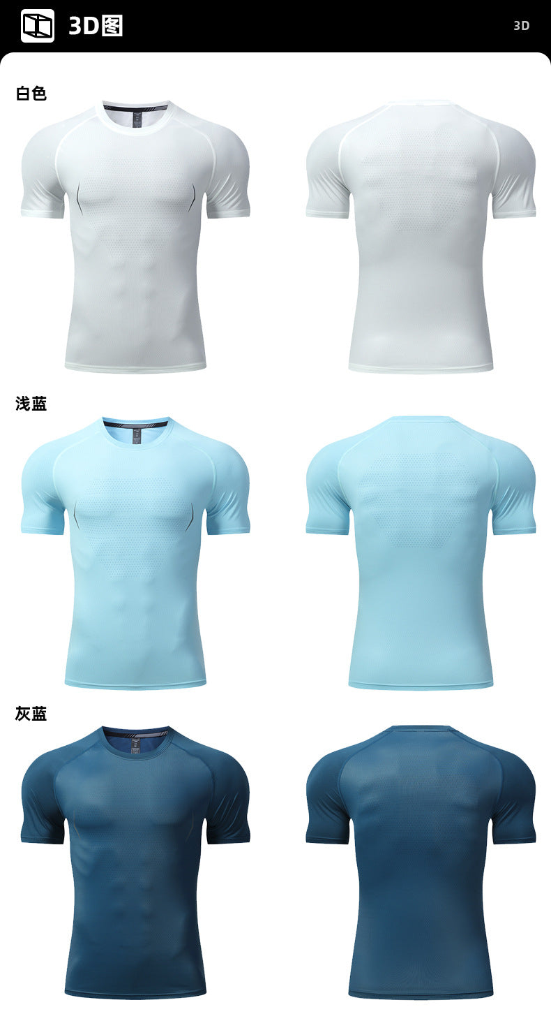 Quick-drying sports T-shirt for men, running and fitness training wear