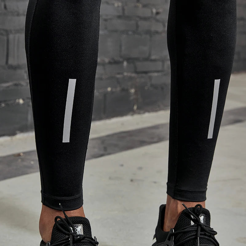 Elastic Waist Compression Leggings for Athletic Performance