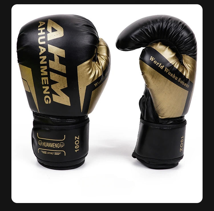 Boxing Gloves Sparring Gloves for Men PU Leather Sandbag Bag Muay Thai Fighting Combat Adult Muay Thai Competition Glove
