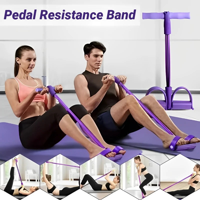 Resistance Pedal Band Elastic Rope for Strength & Flexibility