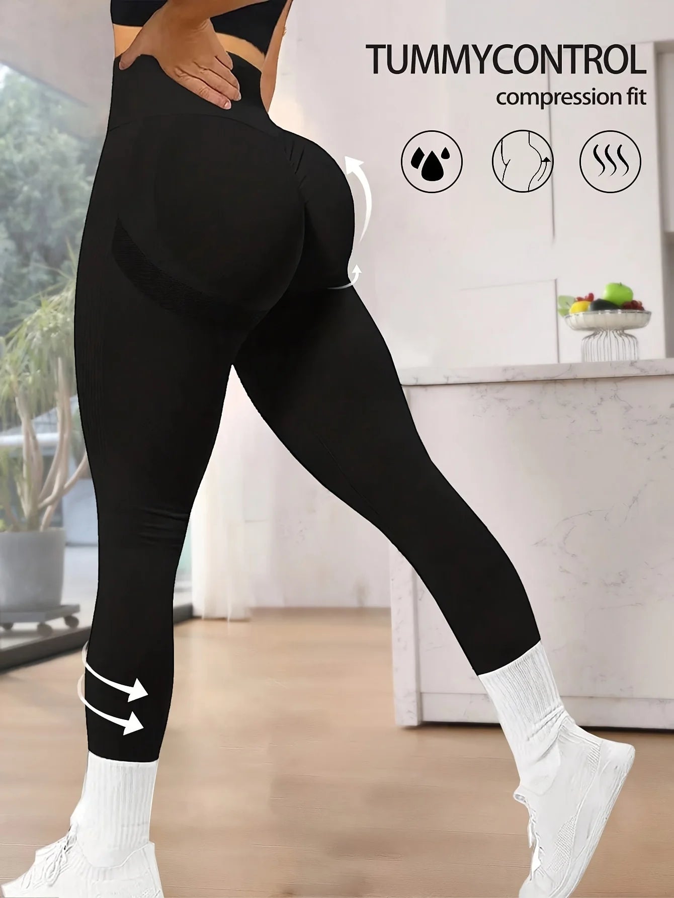 High-Waist Seamless Yoga Pants – Solid Color, Tight Fit for Gym & Cycling