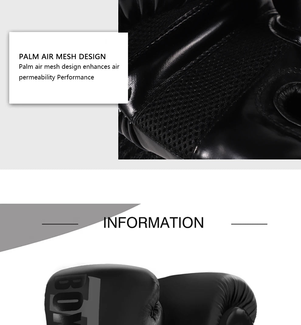 GINGPAI MMA Boxing Gloves – Muay Thai Sandbag Gloves for Training & Fighting