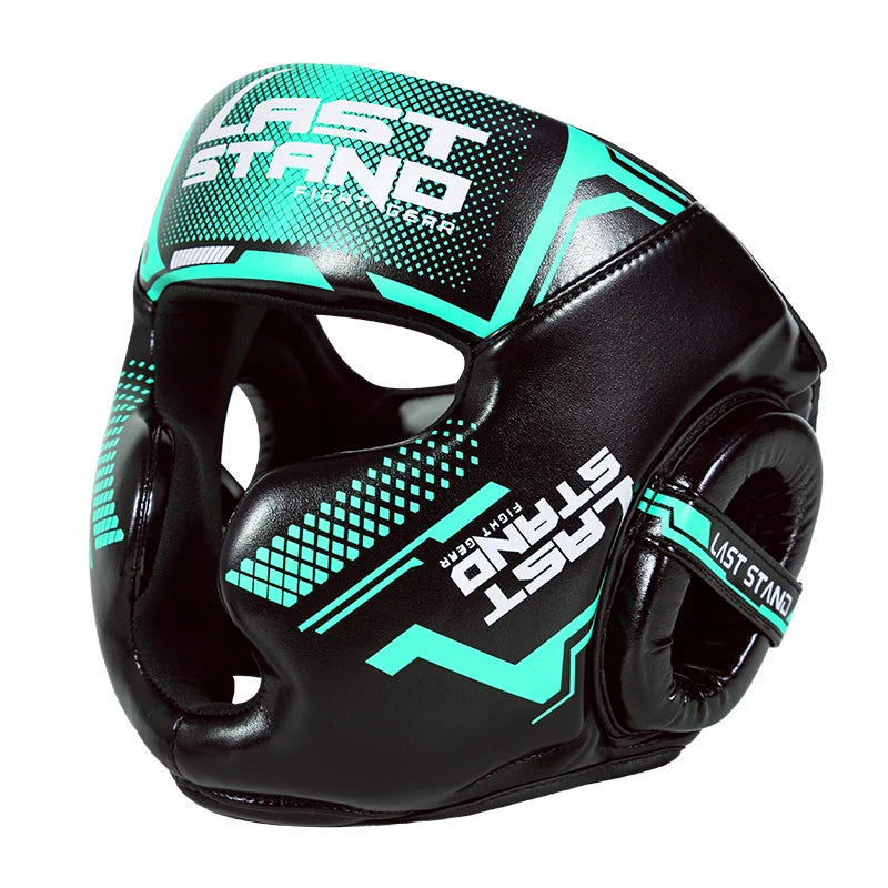 Last Stand Full-Cover Boxing Helmet – Thickened Head Guard for Karate, & Gym Training