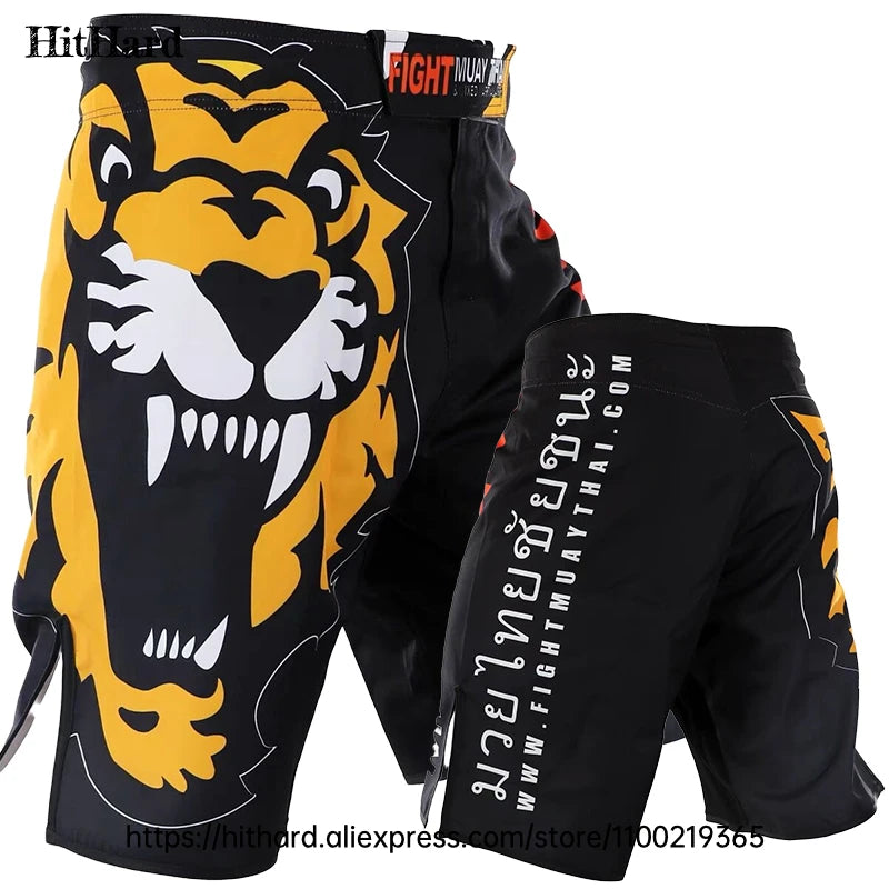 Tiger MMA Shorts BJJ Crossfit Wrestling Grappling Shorts Jiujitsu Martial Arts Combat Clothing Men Women Kickboxing Boxing Pants