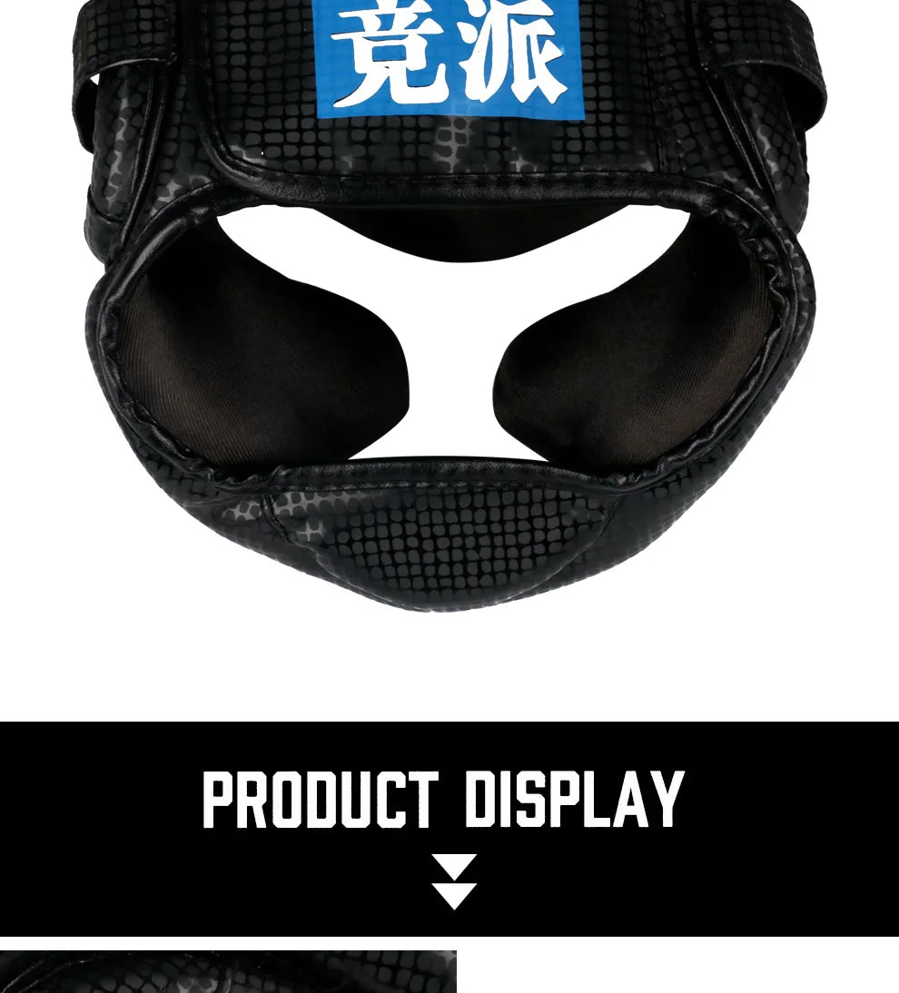 Gingpai Boxing Full-Face Safety Helmet for Muay Thai & MMA Training