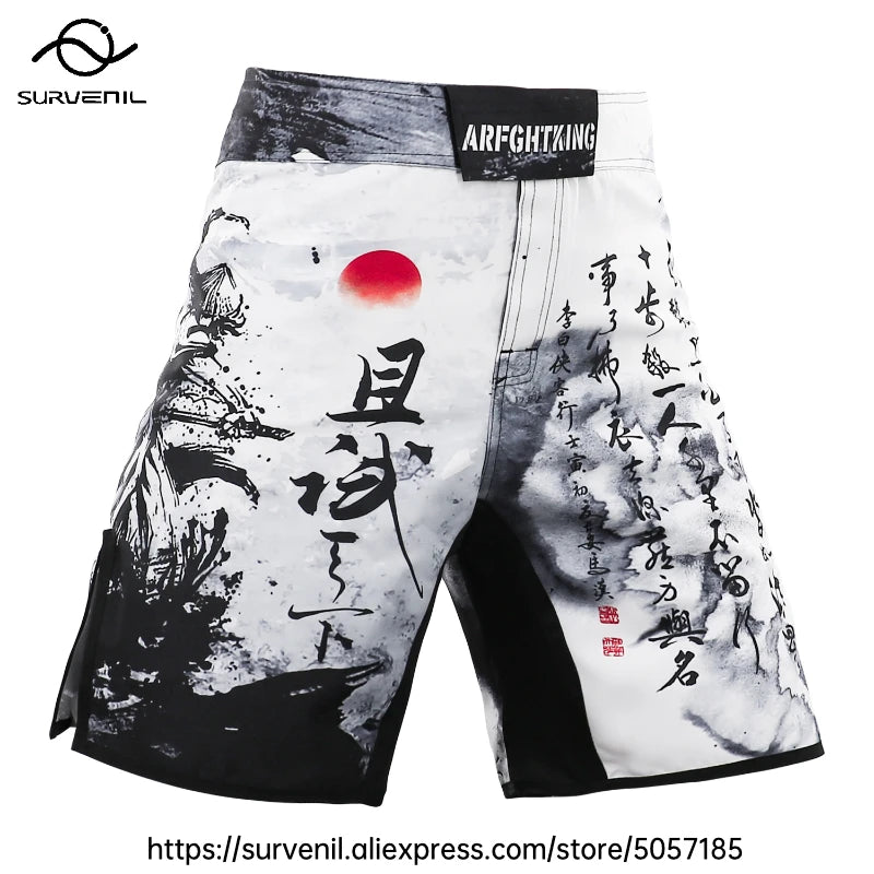 MMA Shorts Jiu Jitsu Muay Thai Pants Men's Fight Shorts Martial Arts BJJ Grappling Kickboxing Fighting Boxing Training Trunks
