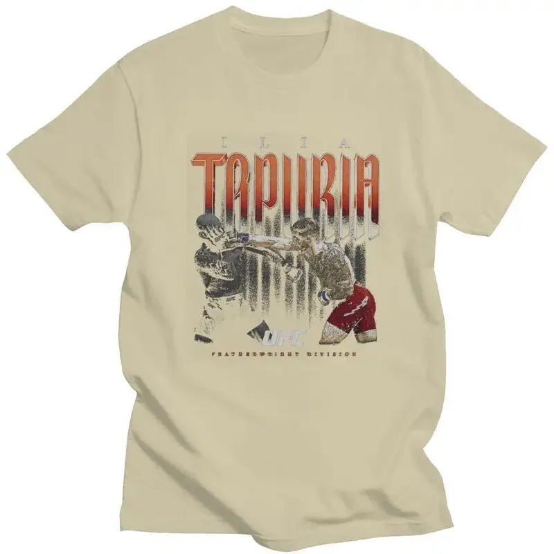 Custom Classic Ilia Topuria Boxer Spain Boxer T Shirt Men Short Sleeved Soft Cotton T-shirt Print Tee Tops Graphic Tshirts