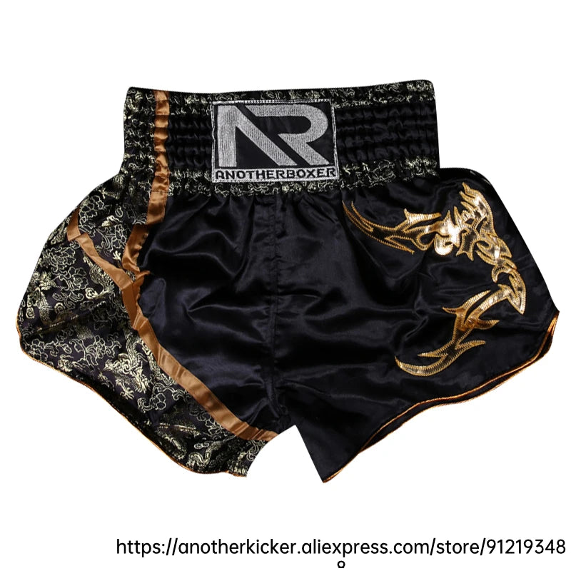 Muay Thai Shorts 2025 New Thai Boxing Shorts Women Men Child Patchwork Kickboxing Training Pants Gym MMA Martial Arts Fight Gear