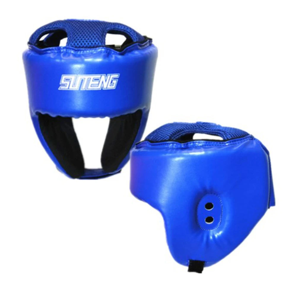 Adjustable Boxing Head Guard for Sparring & Training | PU Leather Protective Gear